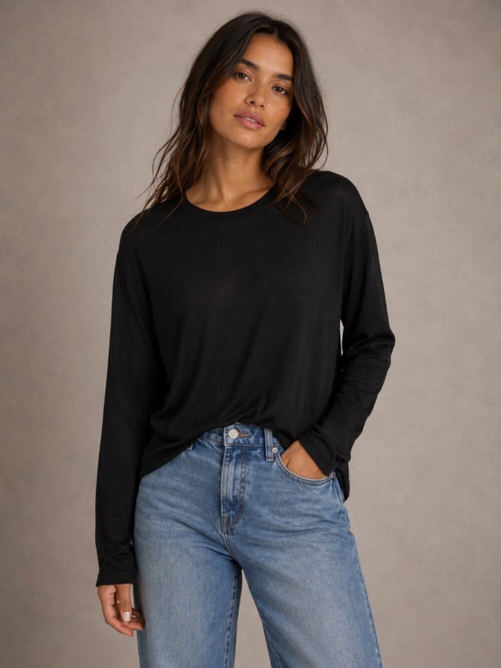 Rag & Bone Knit Crew Neck Sweater in Black Size XS